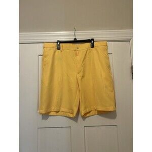 Pro Tour Men Regular Fit Golf Casual Performance Stretch Shorts Yellow Size 40